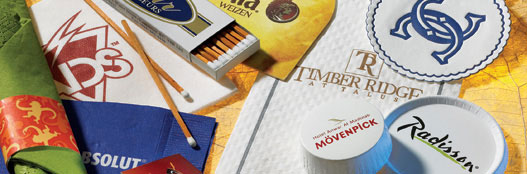 Coasters, Napkins, Matches