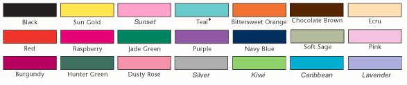 Napkin Color Chart
